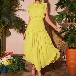 Yellow maxi dress